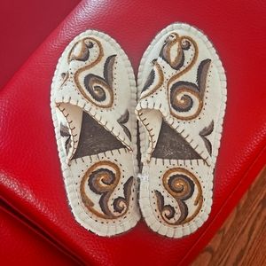 New Wool and leather handmade slippers from Turkey size 6/7